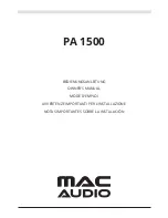 MAC Audio PA 1500 Owner'S Manual preview