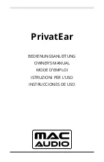 MAC Audio PrivatEar Owner'S Manual предпросмотр