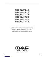 MAC Audio PRO FLAT 2.20 Owner'S Manual preview