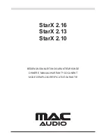 Предварительный просмотр 1 страницы MAC Audio StarX 2.16 Owner'S Manual