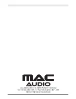 Предварительный просмотр 36 страницы MAC Audio SUPER AUDIO 2.16 Owner'S Manual/Warranty Document