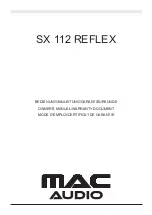 Preview for 2 page of MAC Audio SX 112 REFLEX Owner'S Manual/Warranty Document