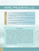 Preview for 2 page of Mac Faucets AUV-3 Owner'S Manual