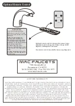 Предварительный просмотр 9 страницы Mac Faucets PYOS-1105 Installation Manual