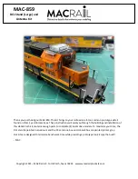 Preview for 1 page of MAC Rail MAC-859 Instructions Manual