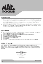 Предварительный просмотр 8 страницы MAC TOOLS ASL150M Operation And Maintenance Manual