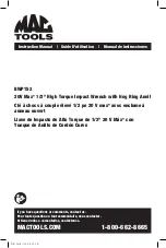 MAC TOOLS BWP152 Instruction Manual preview