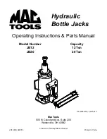 MAC TOOLS JB12 Operating Instructions & Parts Manual preview