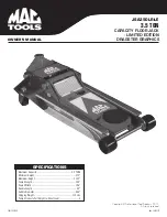 Preview for 1 page of MAC TOOLS JSA350LR-LE Owner'S Manual