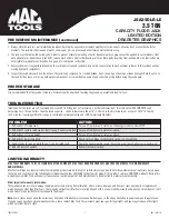 Preview for 5 page of MAC TOOLS JSA350LR-LE Owner'S Manual