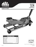 Preview for 1 page of MAC TOOLS JSA350LR Owner'S Manual