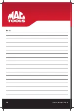 Preview for 20 page of MAC TOOLS MTPROA Operation And Maintenance Manual