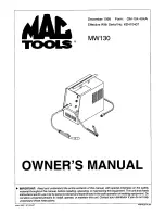 MAC TOOLS MW130 Owner'S Manual preview