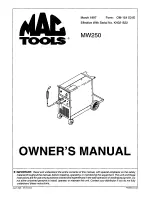 MAC TOOLS MW250 Owner'S Manual preview