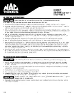 Preview for 4 page of MAC TOOLS SHP20T Owner'S Manual