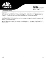 Preview for 8 page of MAC TOOLS SHP20T Owner'S Manual