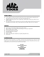 Предварительный просмотр 5 страницы MAC TOOLS STL500M Operation And Maintenance Manual