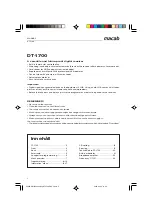 Preview for 2 page of Macab DT-1700 Manual