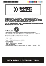 Preview for 2 page of MacAllister MDPP500S Original Instructions Manual