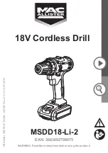 MacAllister MSDD18-Li-2 Original Instructions Manual preview