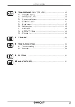 Preview for 29 page of MACAP L70D User And Maintenance Manual