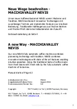 Preview for 3 page of MACCHIAVALLEY NEVIS Manual