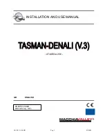 MACCHIAVALLEY Tasman-Denali Installation And Use Manual preview