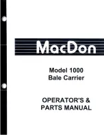 Preview for 1 page of MacDon 1000 Operator'S & Parts Manual