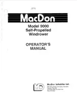 Preview for 1 page of MacDon 9000 Operator'S Manual