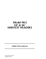 Preview for 1 page of MacDon 963 Operator'S Manual