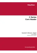 Preview for 1 page of MacDon C Series Operator'S Manual