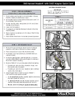 Предварительный просмотр 1 страницы MacDon D65 Quick Start Manual