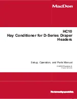 MacDon HC10 Operation And Parts Manual предпросмотр