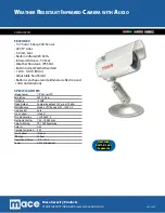 Mace CAM-43CIR Specifications preview