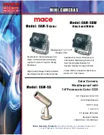 Preview for 1 page of Mace CAM-5 Color Specification Sheet