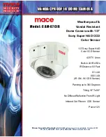 Preview for 1 page of Mace CAM-67CIR Specifications