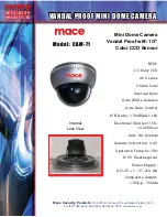 Mace CAM-71 Specification Sheet preview