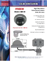 Предварительный просмотр 1 страницы Mace CAM-99 Specification Sheet