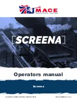 Предварительный просмотр 1 страницы Mace Screena Operator'S Manual