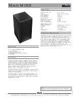 Preview for 1 page of Mach M182I Features & Specifications