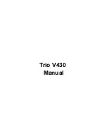 Preview for 1 page of Mach Trio V430 User Manual