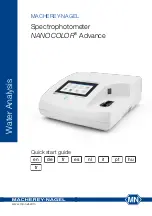 Предварительный просмотр 1 страницы Macherey-Nagel NANOCOLOR Advance Quick Start Manual