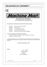 Предварительный просмотр 23 страницы Machine Mart KING 125 Operation & Maintenance Instructions Manual