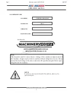 Preview for 3 page of MachineryHouse BS-5V Instruction Manual