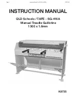 Preview for 1 page of MachineryHouse K8735 Instruction Manual