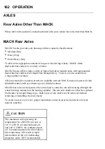 Preview for 170 page of Mack CSM 2010 Operator'S Handbook Manual