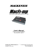 Mackenzie MacFi-mp User Manual preview