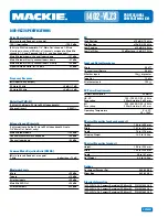 Предварительный просмотр 2 страницы Mackie 1402-VLZ3 Specifications