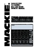 Mackie 1604-VLS PRO Owner'S Manual preview