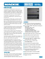 Preview for 1 page of Mackie 1604-VLZ3 Specifications